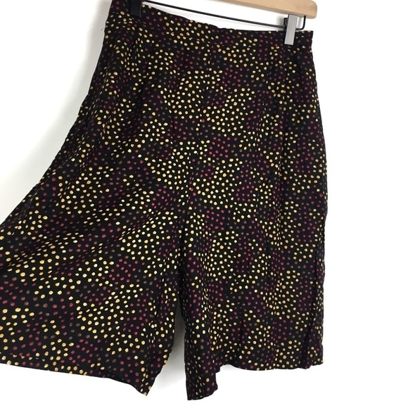 American Vintage Pants - VINTAGE Mom Shorts Ultra High Waist Black Dots Retro 80s 90s Chic Black Size 9